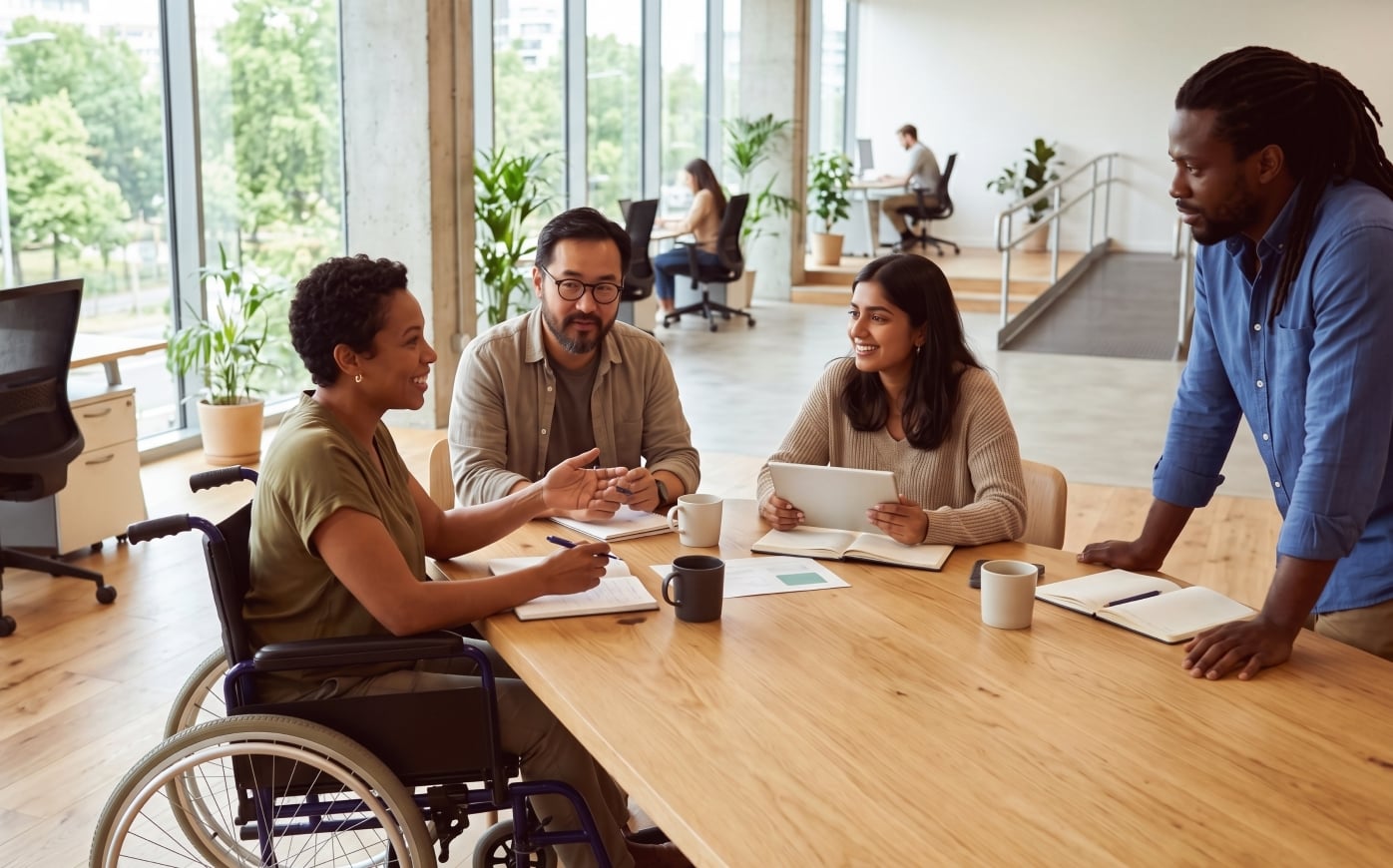 Group meeting at table