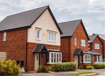 Row of new build houses
