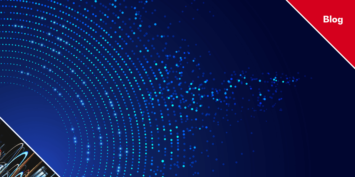 dots moving on dark blue background